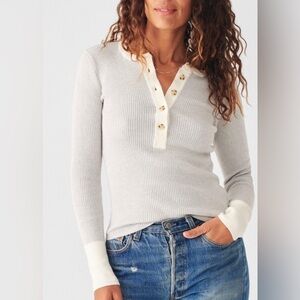 FAHERTY Mikki Henley Sweater – Neutral Colorblock | Faherty Womens Sweaters